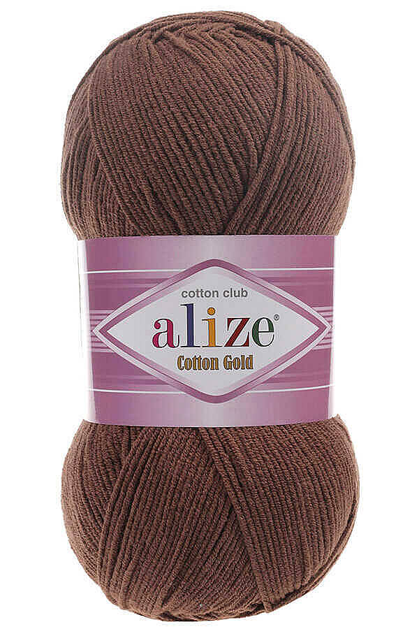 ALİZE COTTON GOLD 493 Kahve Amigurumi ve El Örgü İpi (100 gr / 330 m) - 1