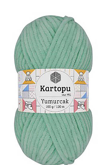 KARTOPU YUMURCAK KADİFE İP K507 Mint YEŞİLİ