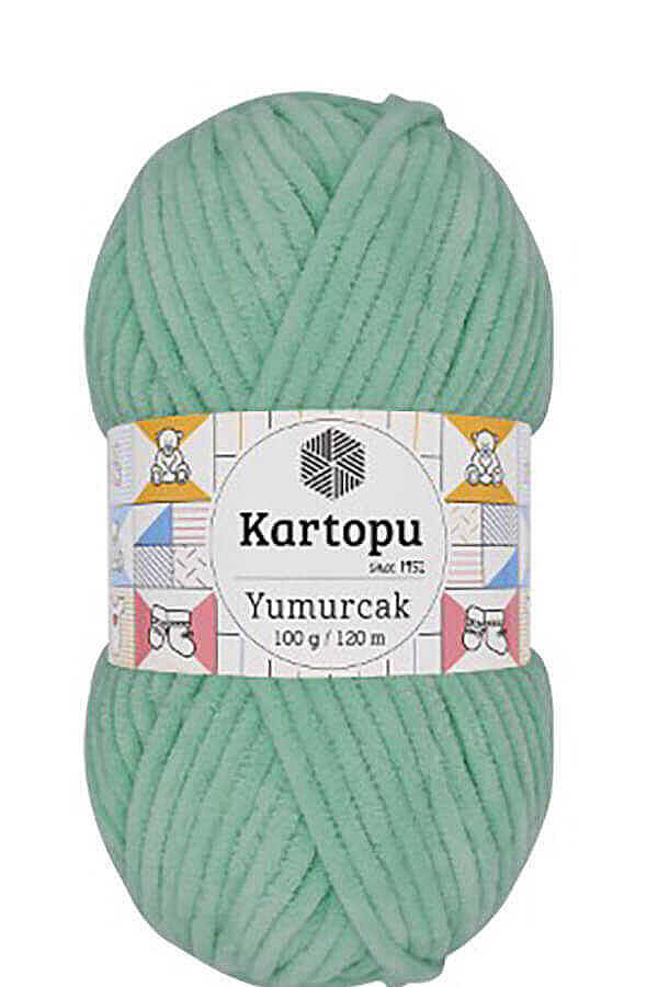 KARTOPU YUMURCAK KADİFE İP K507 Mint YEŞİLİ - 1