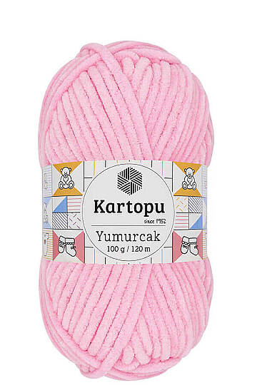 KARTOPU YUMURCAK KADİFE İP K767 Bebek Pembesi