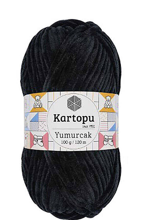 KARTOPU YUMURCAK KADİFE İP K940 Siyah - 1